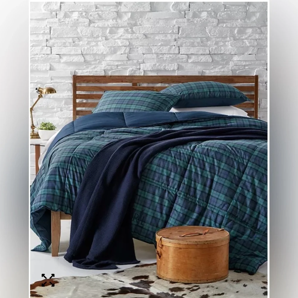 Vintage Lauren Ralph Lauren Tartan Plaid Yarn-Dyed King Pillow Shams! - Picture 2 of 8